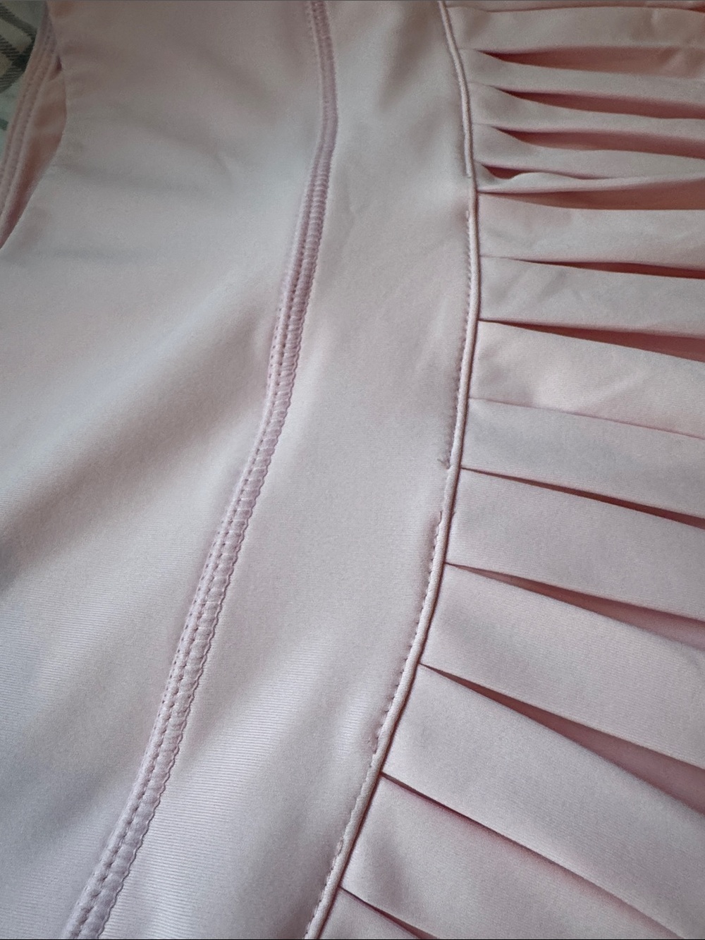 S Gold Hinge Pleated Athletic Tennis Skirt in Baby Blush Pink w minor flaws - Picture 5 of 5